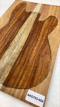 Top African Koa, 7mm, 2-pcs. Unique Piece #054